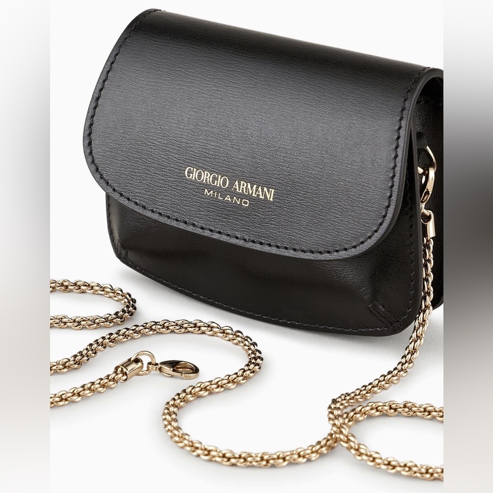 GIORGIO ARMANI Mini la Prima charm handbag in palmellato leather